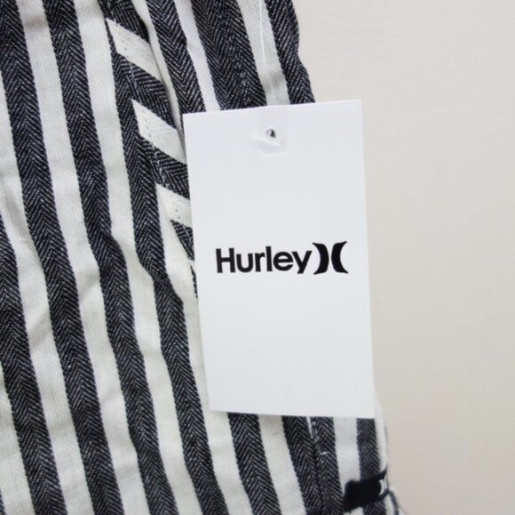 Hurley Womens Herringbone Dolphin Hem Casual Walking Linen Shorts (M) NWT! - Picture 8 of 11